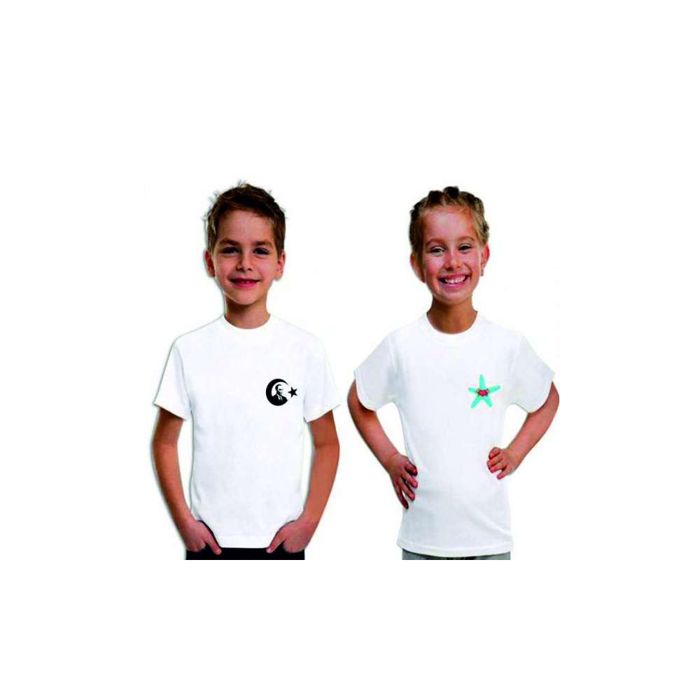 Sifir-Yaka-Cocuk-T-Shirt-Beyaz-Renk